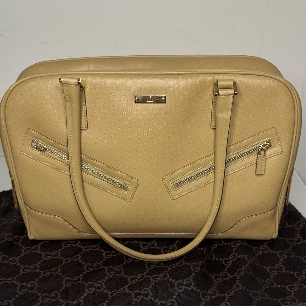 ✨ VINTAGE Gucci Micro Guccissima Leather Bowling Bag –With Dust Bag + COA